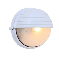 Eurolux Small Round White Bulkhead Light with Eyelid