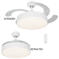 Bright Star FCF055 WHITE Ceiling Fan with Light