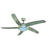 5 Blade Ceiling Fan With Wall Control And Light - Matte Silver