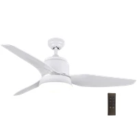 Bright Star - 56W 3 Blade Ceiling Fan With Light - White