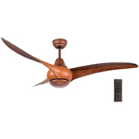 Bright Star - 58W 3 Blade Ceiling Fan Without Light - Brown