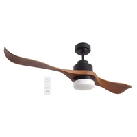 Ceiling Fan With 2 ABS Blades in Walnut Colour With Light