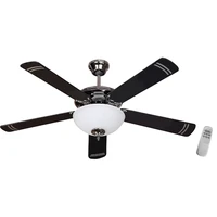 Sunbeam Brown Indoor Remote Controlled Ceiling Fan with 5 blades and light