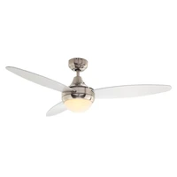 Swirl Fan (3 Blades) Satin Chrome/Silver Black - Excl. 2 x E14 40w