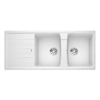 BLANCO Lexa 8 S Silgranit™ Double Bowl Sink - White