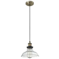 Bright Star Cairstine Wide Bell Clear Glass Pendant Light