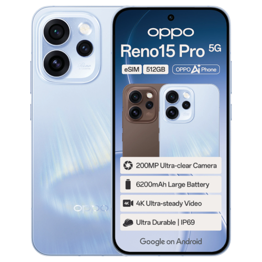 Oppo Reno15 Pro 5G Dual SIM (Blue)