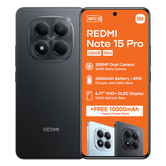 Redmi Note 15 Pro 4G 256GB Dual SIM (Black)