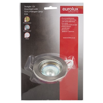 Eurolux Straight D/Light & Lamp Kit 80mm SC 12v