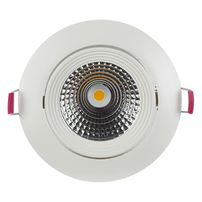 Radiant Down Light Die Cast White Led 6W Dimmable C/O 82Mm