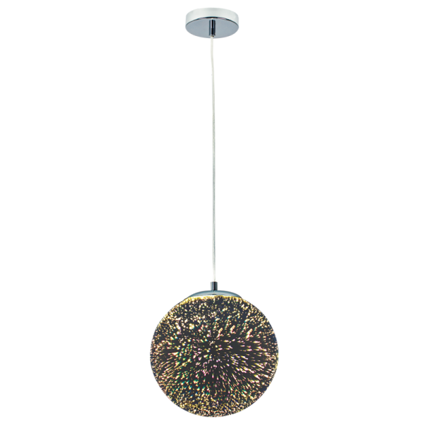 Bright Star Donalda 3D Patterned Globe Glass Pendant Light