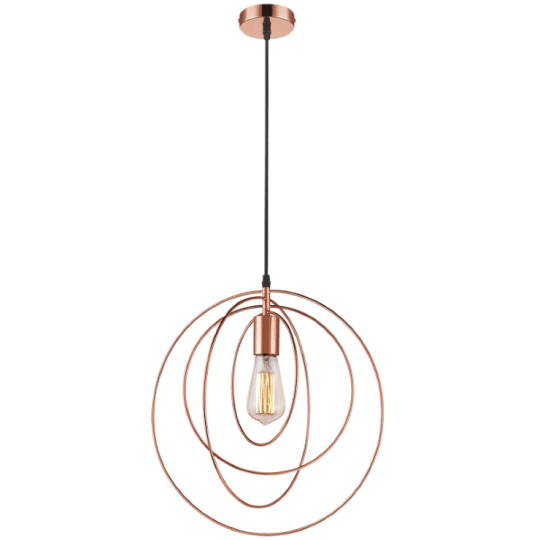 Bright Star Ann Circular Copper Pendant Light