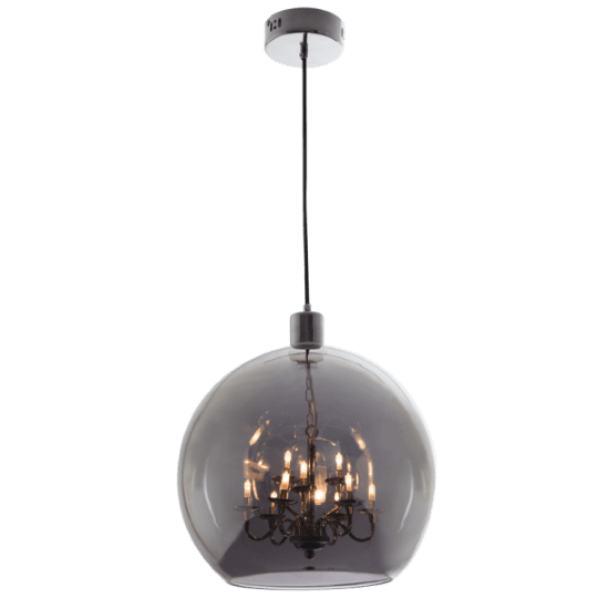 Bright Star Ailsa Smoke Glass Pendant Light