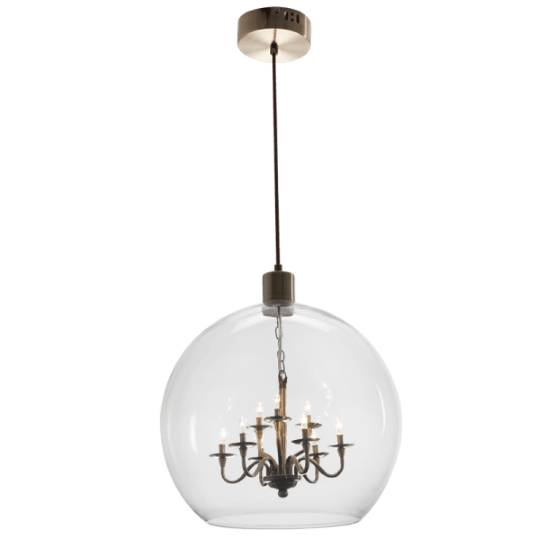 Bright Star Ailsa Clear Glass Pendant Light