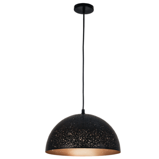 Bright Star Agnes Wide Dome Black Pendant Light