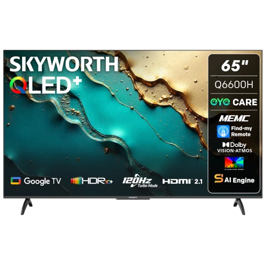 Skyworth 65-inch QLED 4K Google TV - 65Q6600H