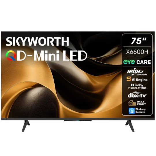 Skyworth 75-inch QD-MiniLED 4K Google TV - 75X6600H