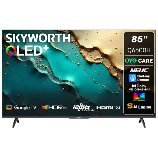 Skyworth 85-inch QLED 4K Google TV - 85Q6600H